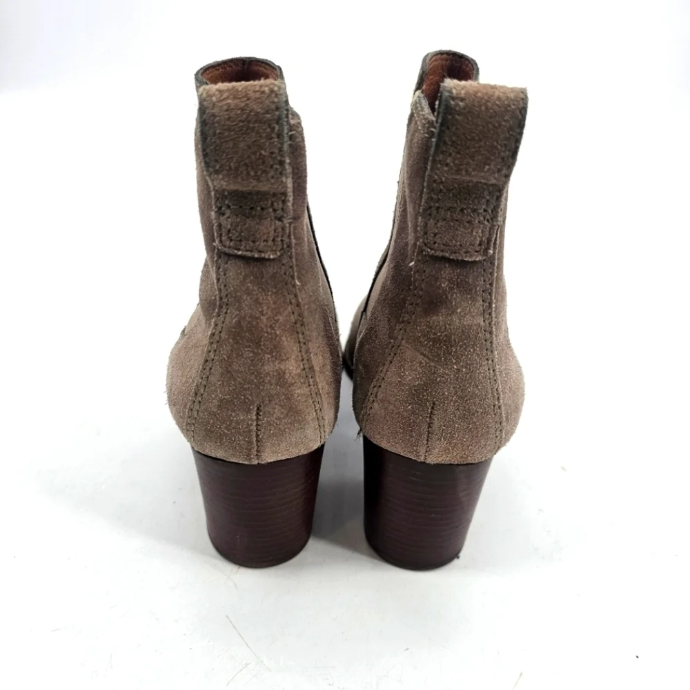 Madewell Taupe Leather Regan Boot in Suede Women's Size 9